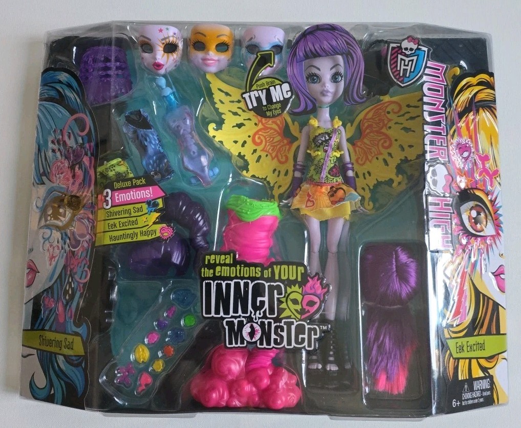 Monster High Inner Monster 3 Pack Shivering Sad Eek Excited Hauntingly Happy NIB