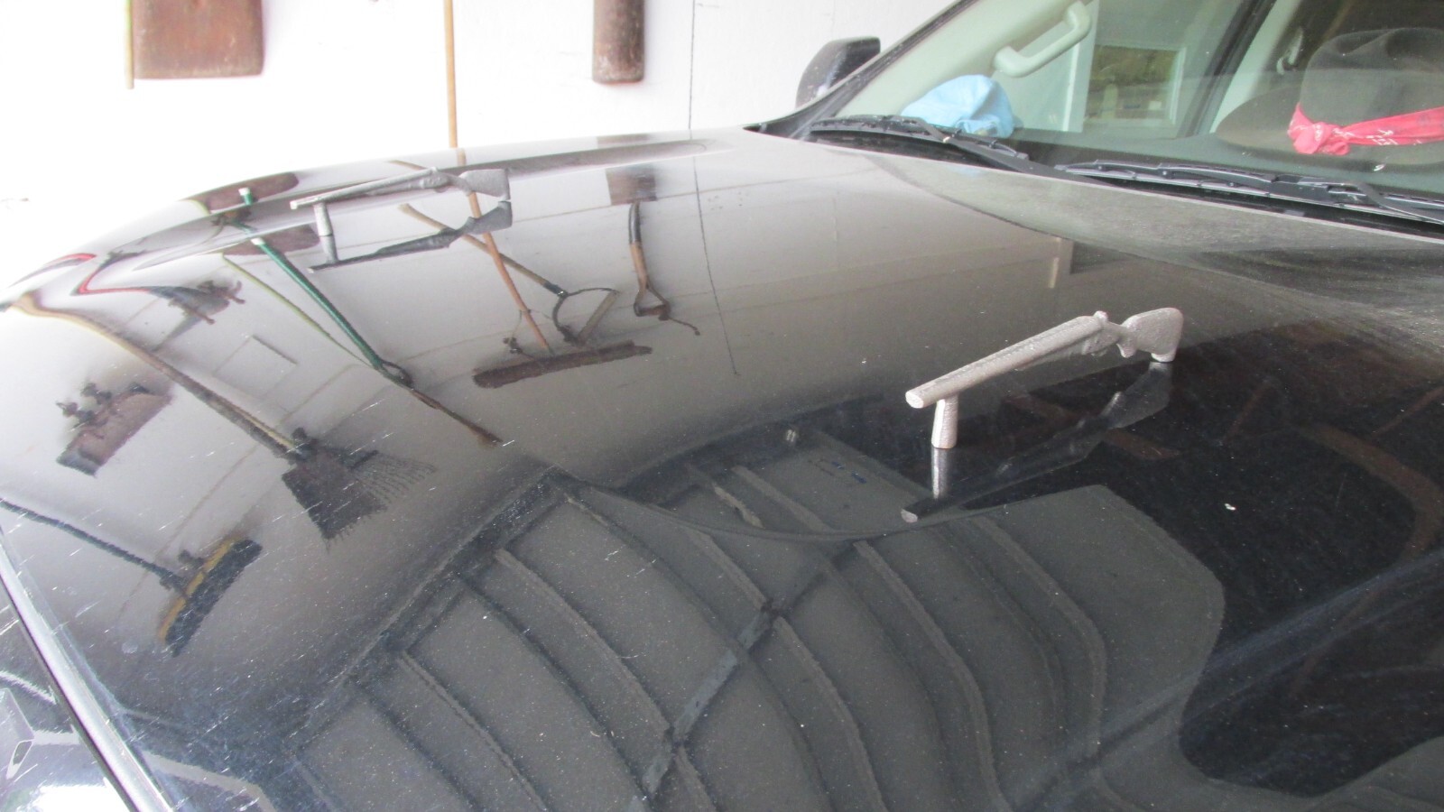 2 Cast Iron Gun Rifle Hood Fender Ornament Auto Truck Cycle Rat Rod