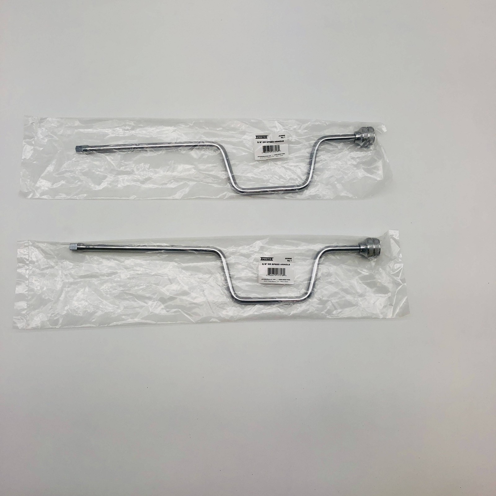 Proto J5280AG Speed Handle Wrench 3/8" Drive 17-1/2" Full Polish Chrome Lot of 2