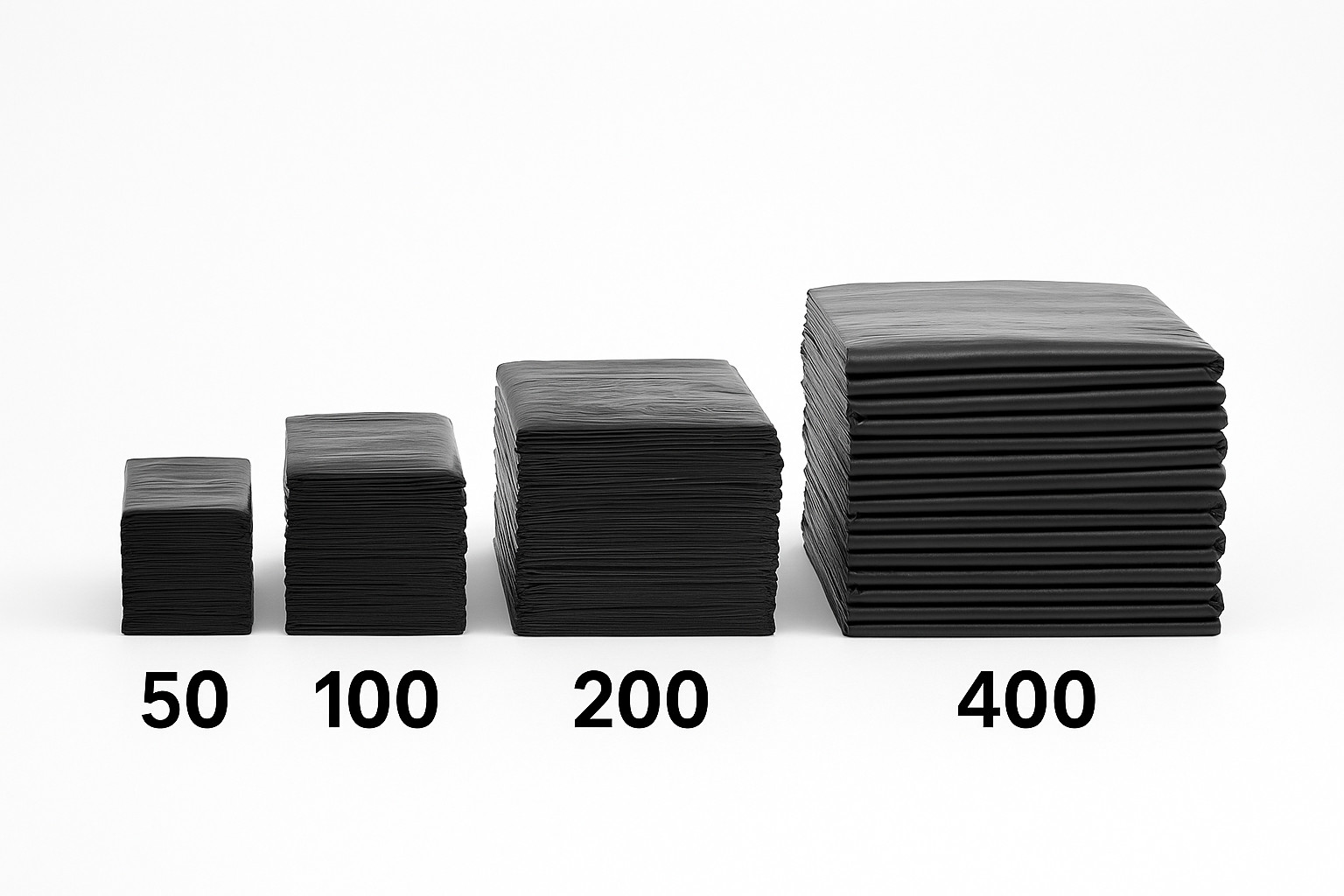 Black Heavy Duty T-Shirt Bags 17x8x29 Extra Large Grocery Retail Bags Bulk