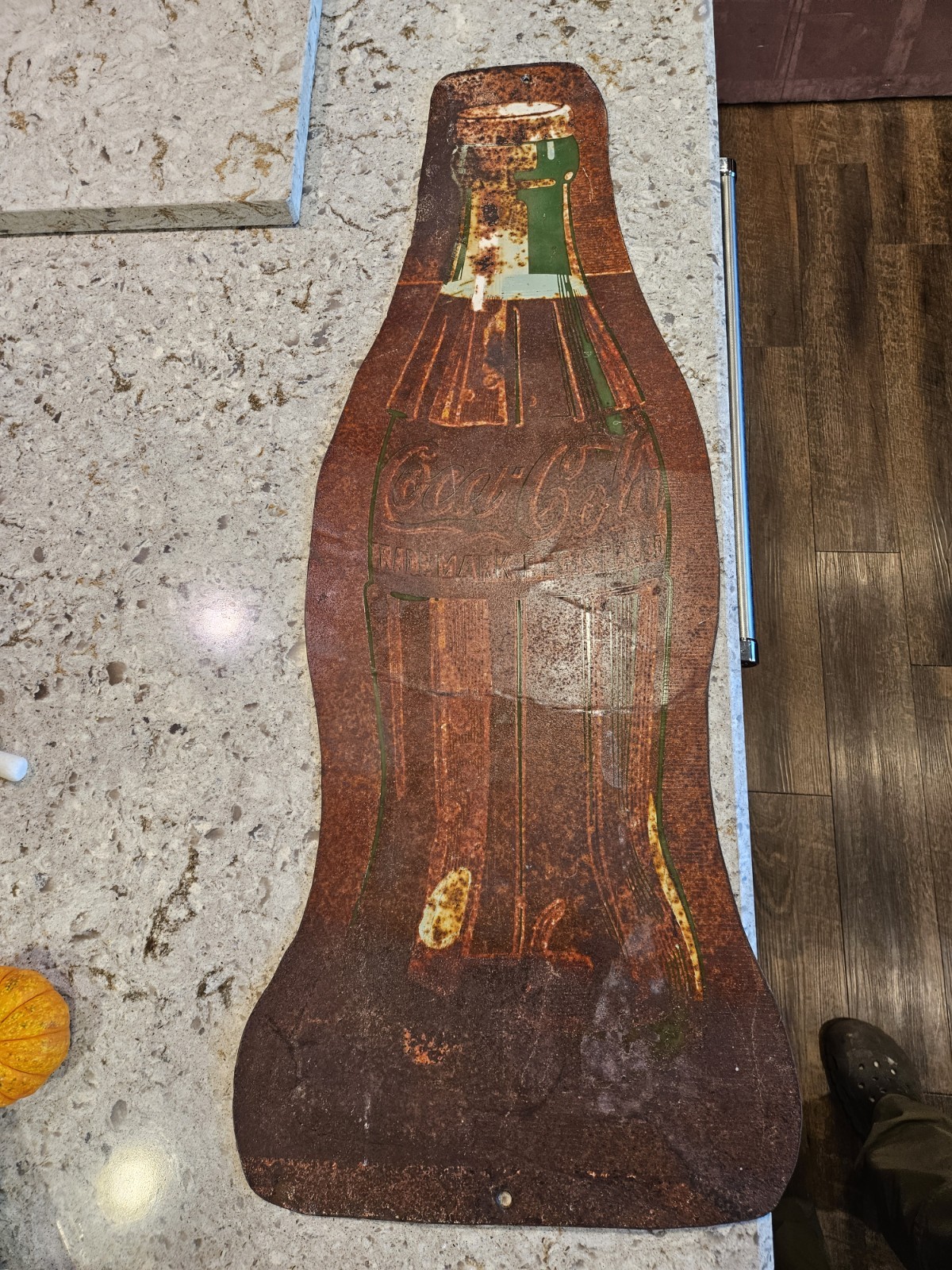 Coca-Cola 39” Bottle Sign – Vintage Tin Metal Coke Advertising Display