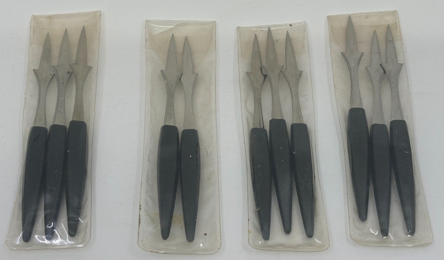 Lot of 11 Vintage Cocktail Hors D'oeuvres Appetizer Forks Picks Stainless Japan