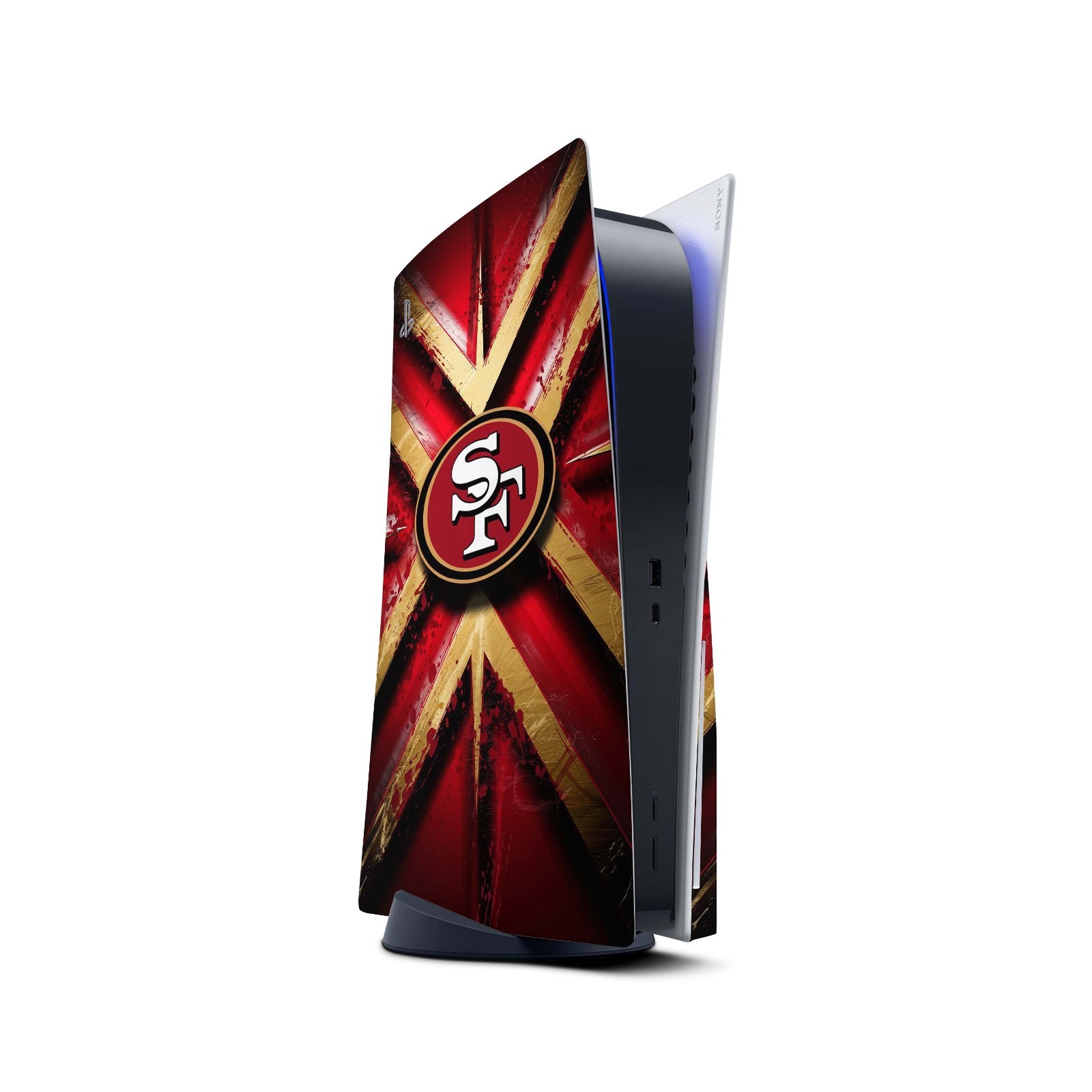 San Francisco 49ers PS5 Console & Controller Vinyl Skin Wrap Decal Set