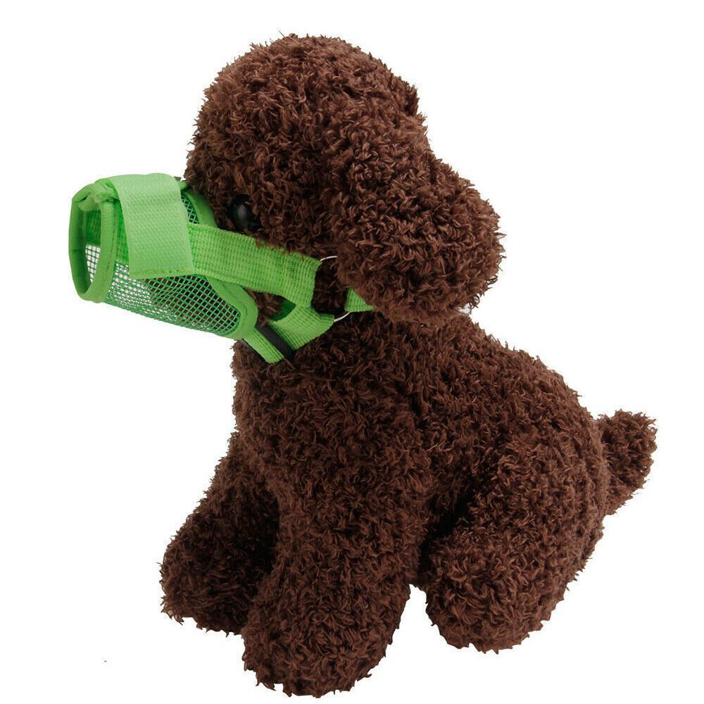 Dog Muzzle Mouth Cover Anti Bite Barking Chewing Mesh Mask Small Large Pet Cat