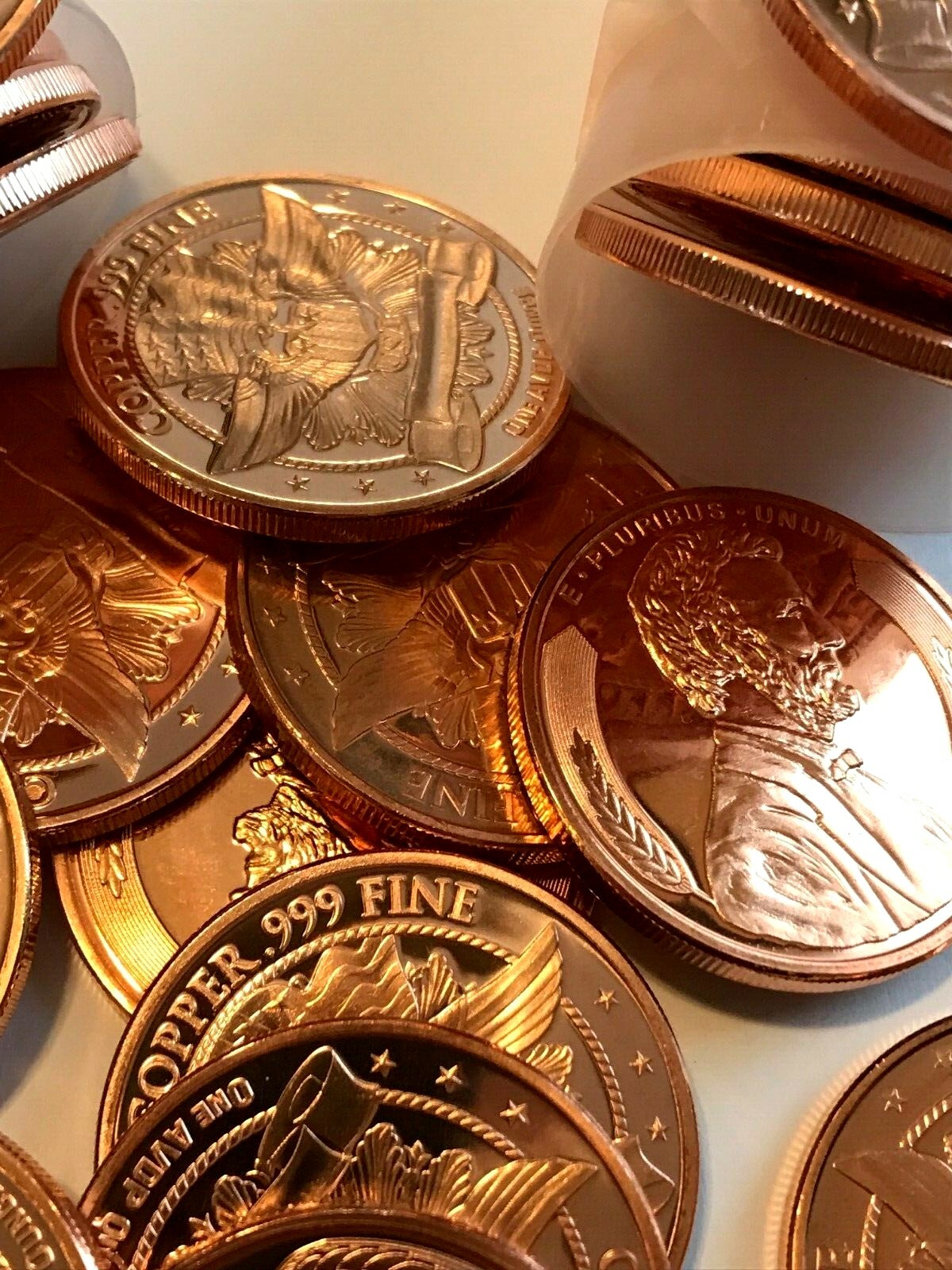 Abraham Lincoln 20 PACK of 1 ounce Copper Coins (1.25lbs), 20 Coins--REEDERSONG