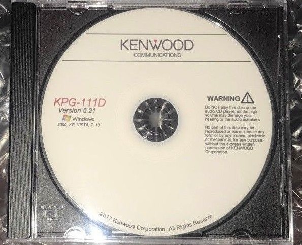 Kenwood KPG-111D Version 5.21 Program Software For Radio NX-410 NX-411 NX-900 +