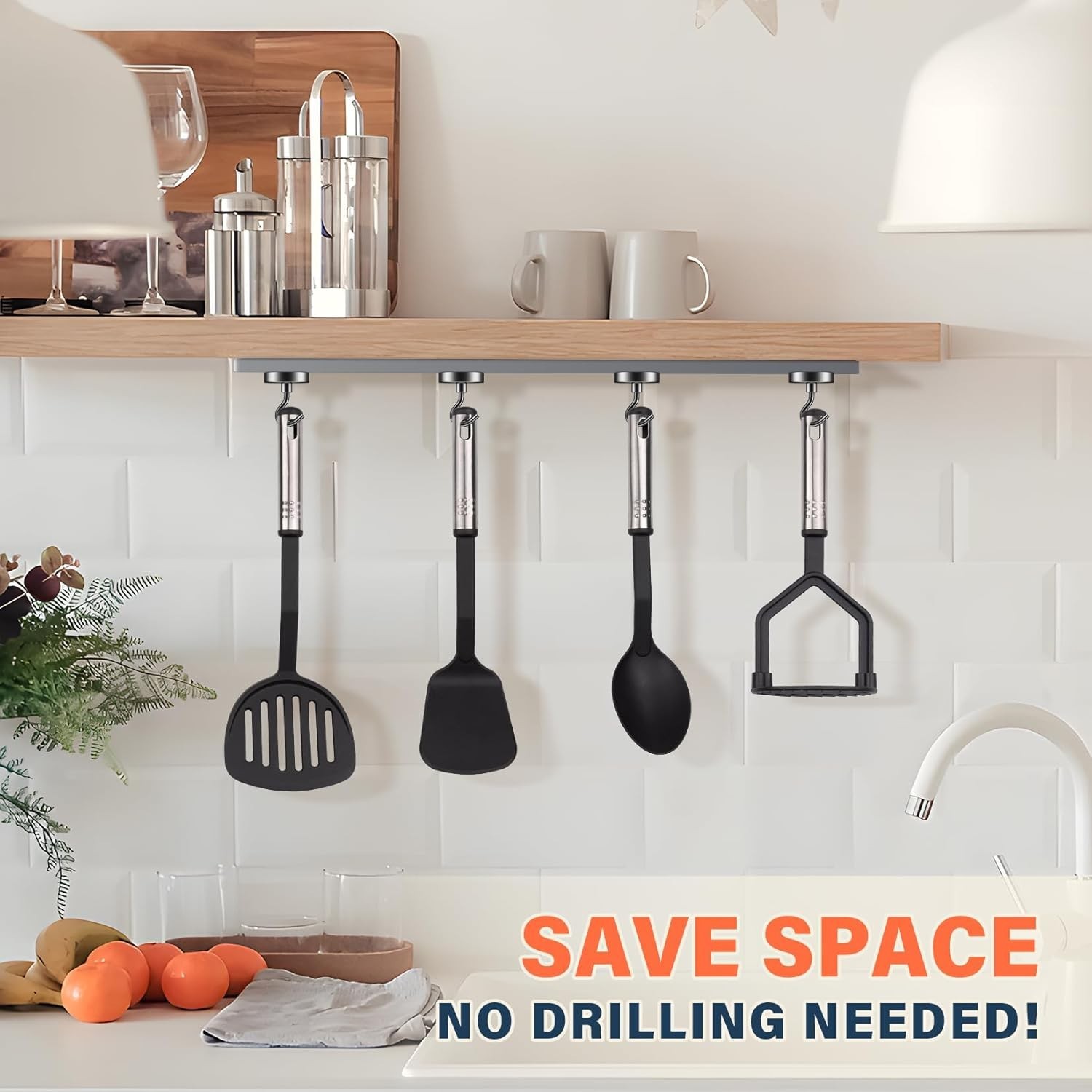 3or 6 Pack 110 Lbs Magnetic Hooks Heavy Duty Neodymium Magnet Hooks Strong Black