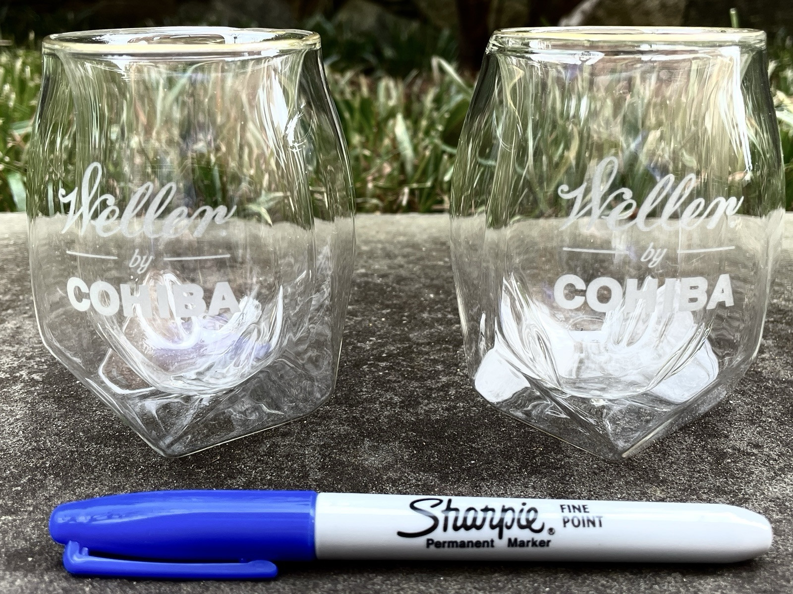 Rare Cohiba Weller Cigars Bourbon Glasses, Set of 2