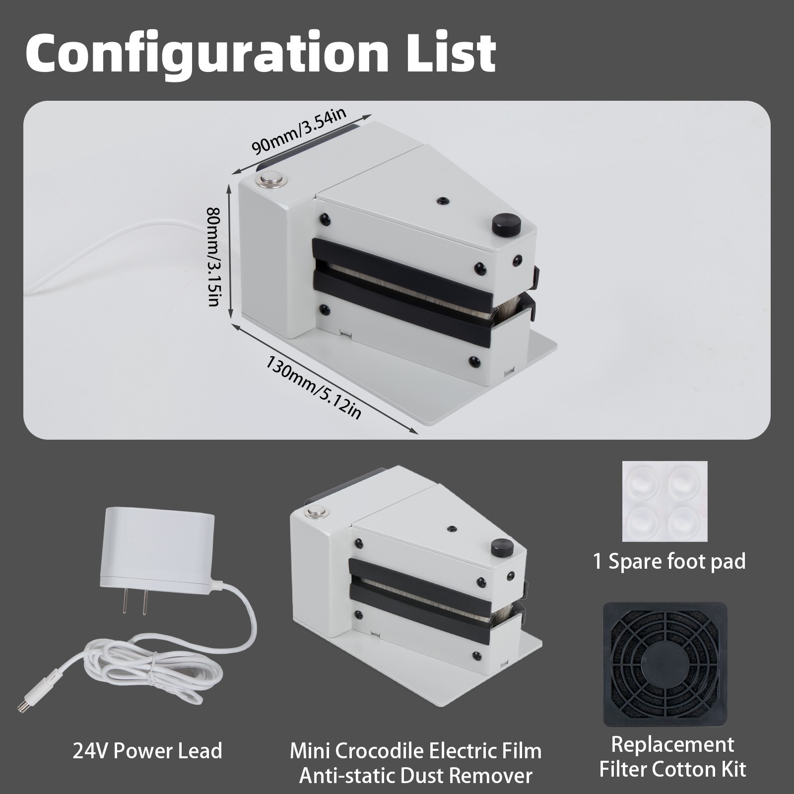 Adjustable Photo Film Anti-Static Electric Dust Remover Cleaner For 135 120 4x5