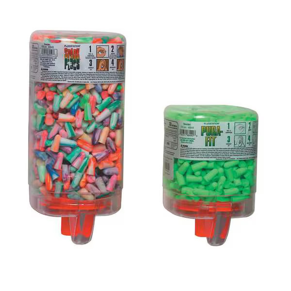 Goin' Green Ear Plugs with Dispenser, Foam, Bullet, 33 dB NRR, Uncorded, 500