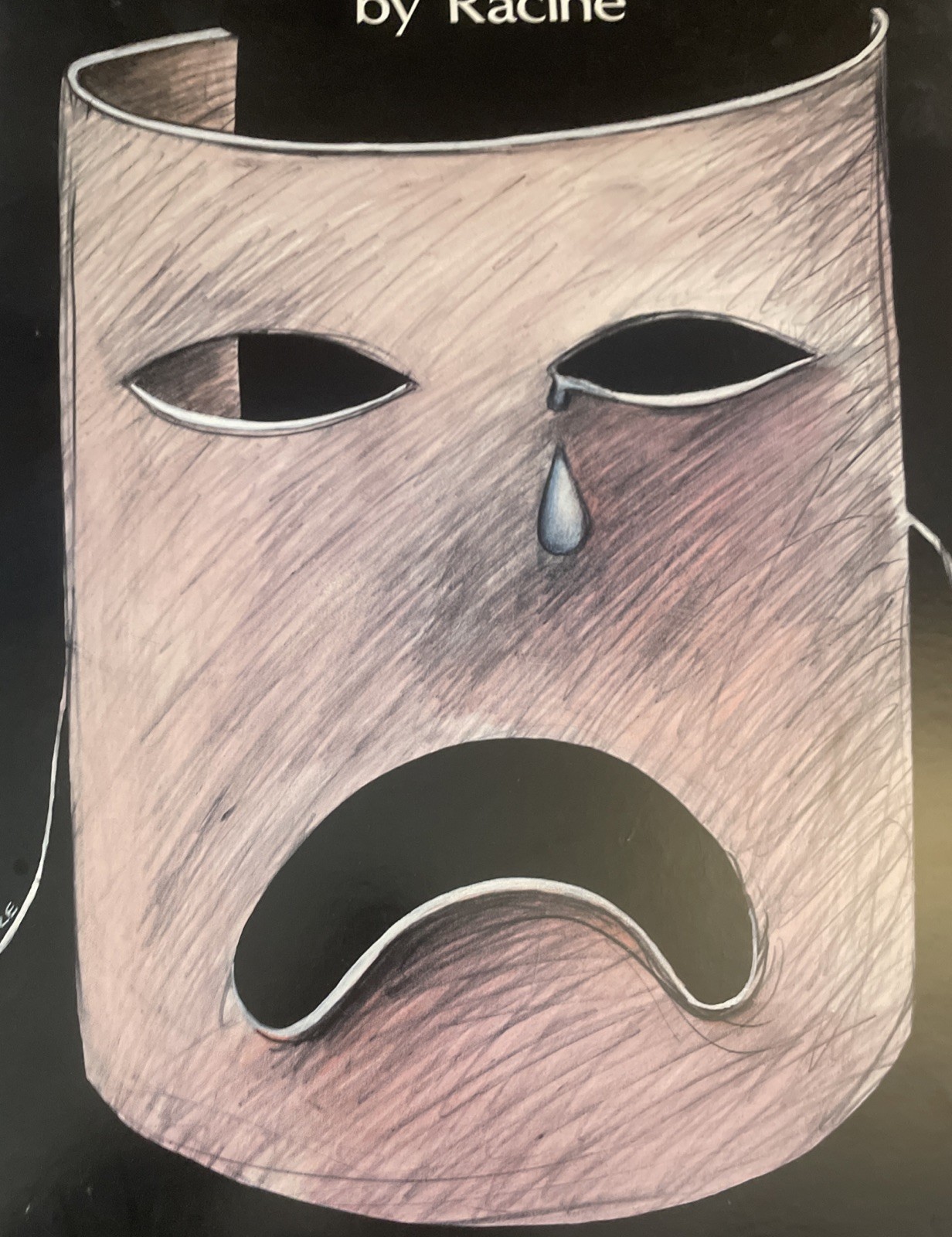 Vintage 1988 “Andromache” 30x20 Inch Cardboard Poster, Racine