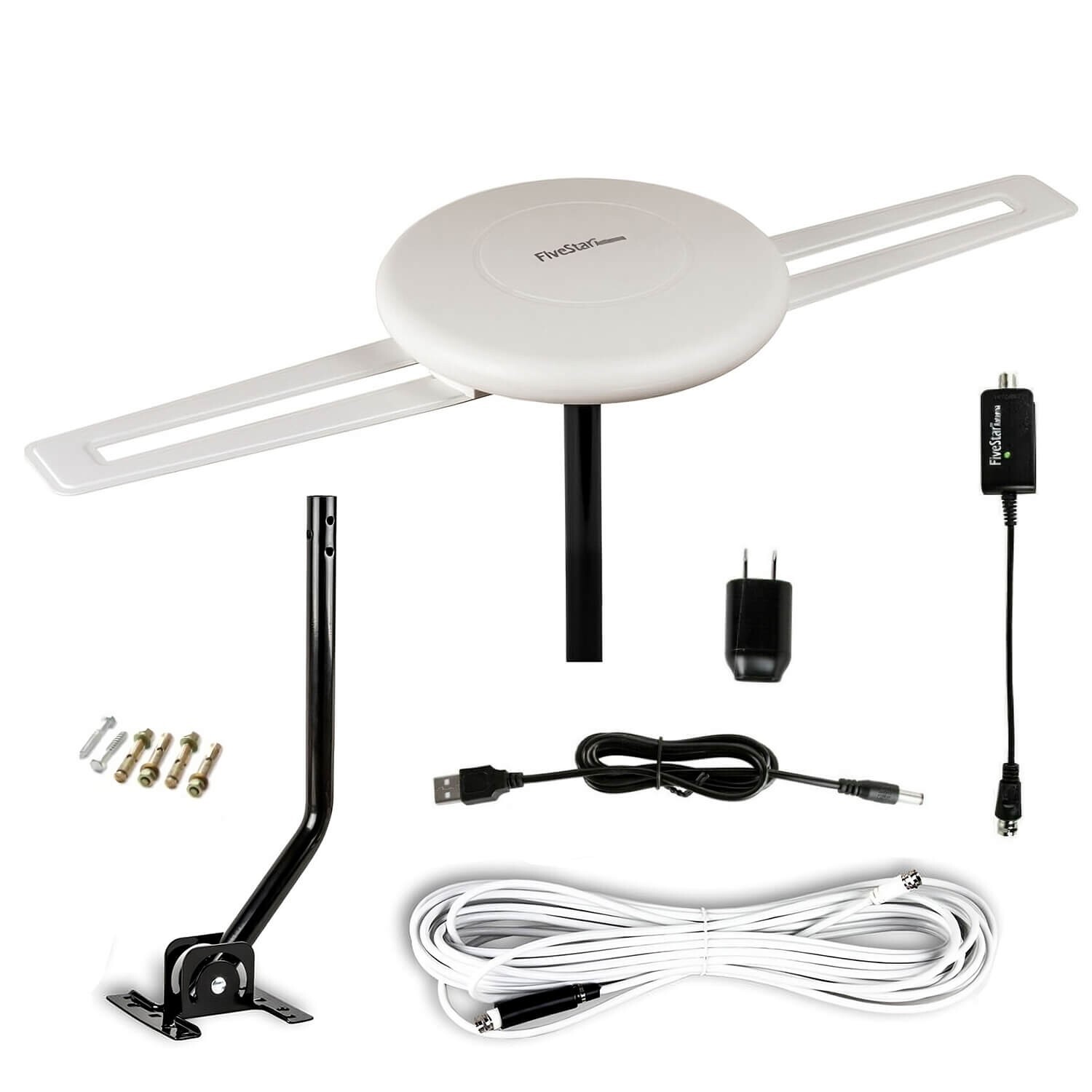 360° Omni HDTV Antenna | 150 Miles | 4K 1080P | Pole for Indoor/Outdoor/RV/Attic