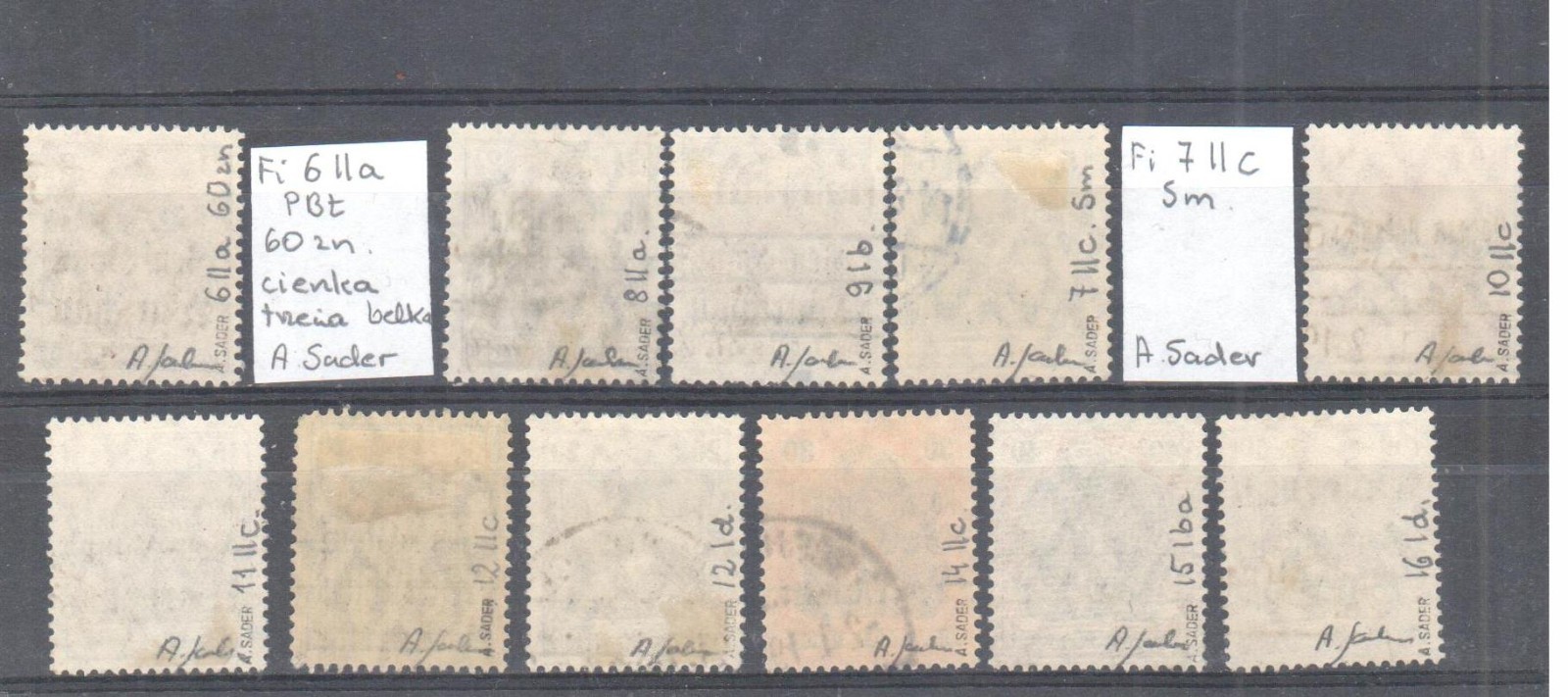 Poland 1919 Sc 15-26, Fi 6-16, used, exp. A. Sader