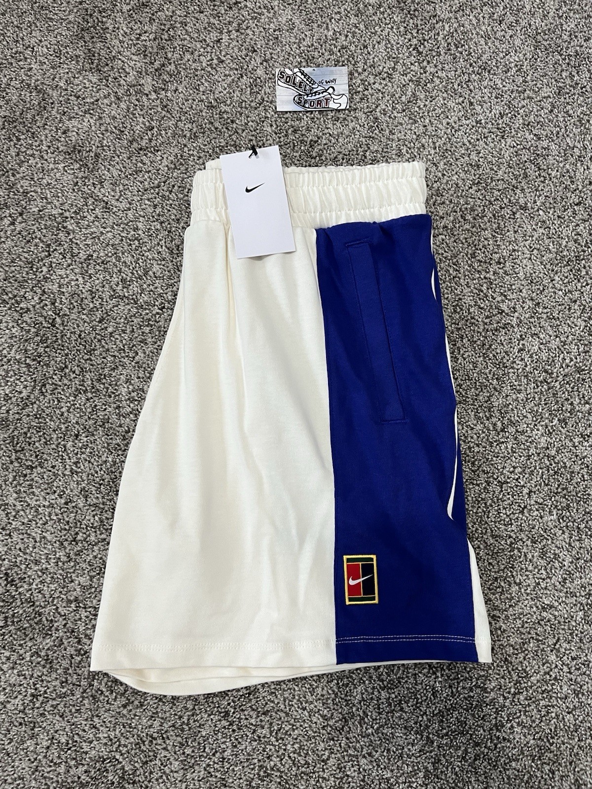 New Nike Court Heritage Tennis Shorts Pale Ivory Fleece Rafa FZ6951 Mens Large L