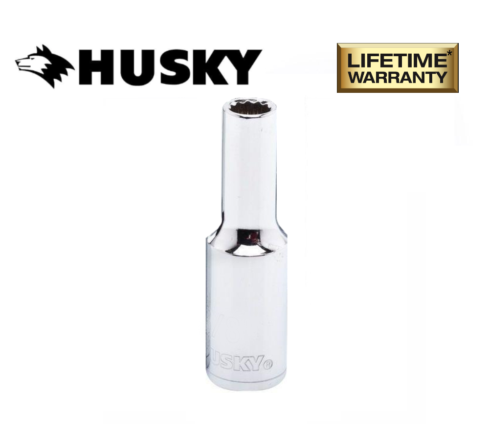New Husky Socket 1/4", 3/8" or 1/2" Drive 6/12 Pt Shallow / Deep SAE mm Any Size