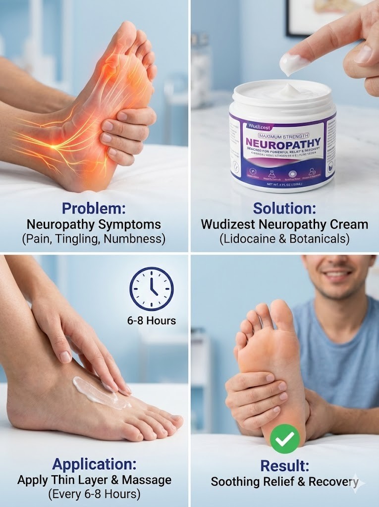 "SALE" Neuropathy Cream Max Strength Lidocaine 4% Menthol Arnica MSM Relief 4oz