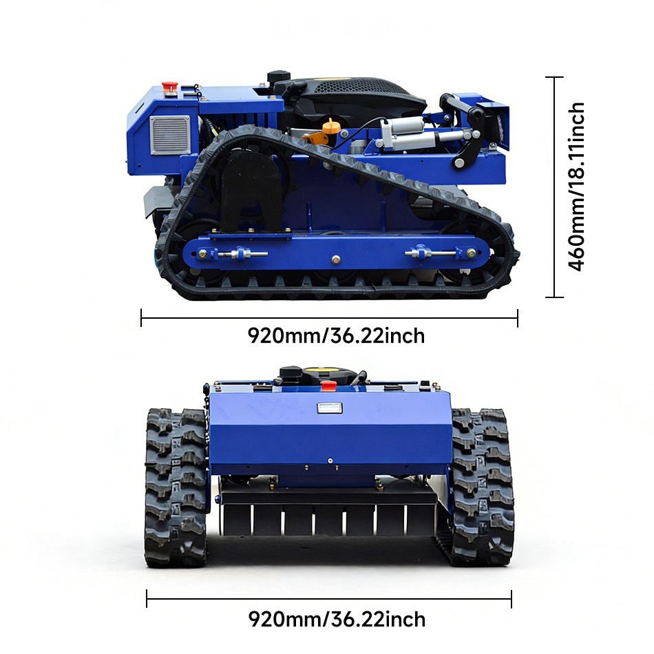Gasoline Remote Controlled Tracked Lawn Mower RATO 225cc 7HP - Free Shipping