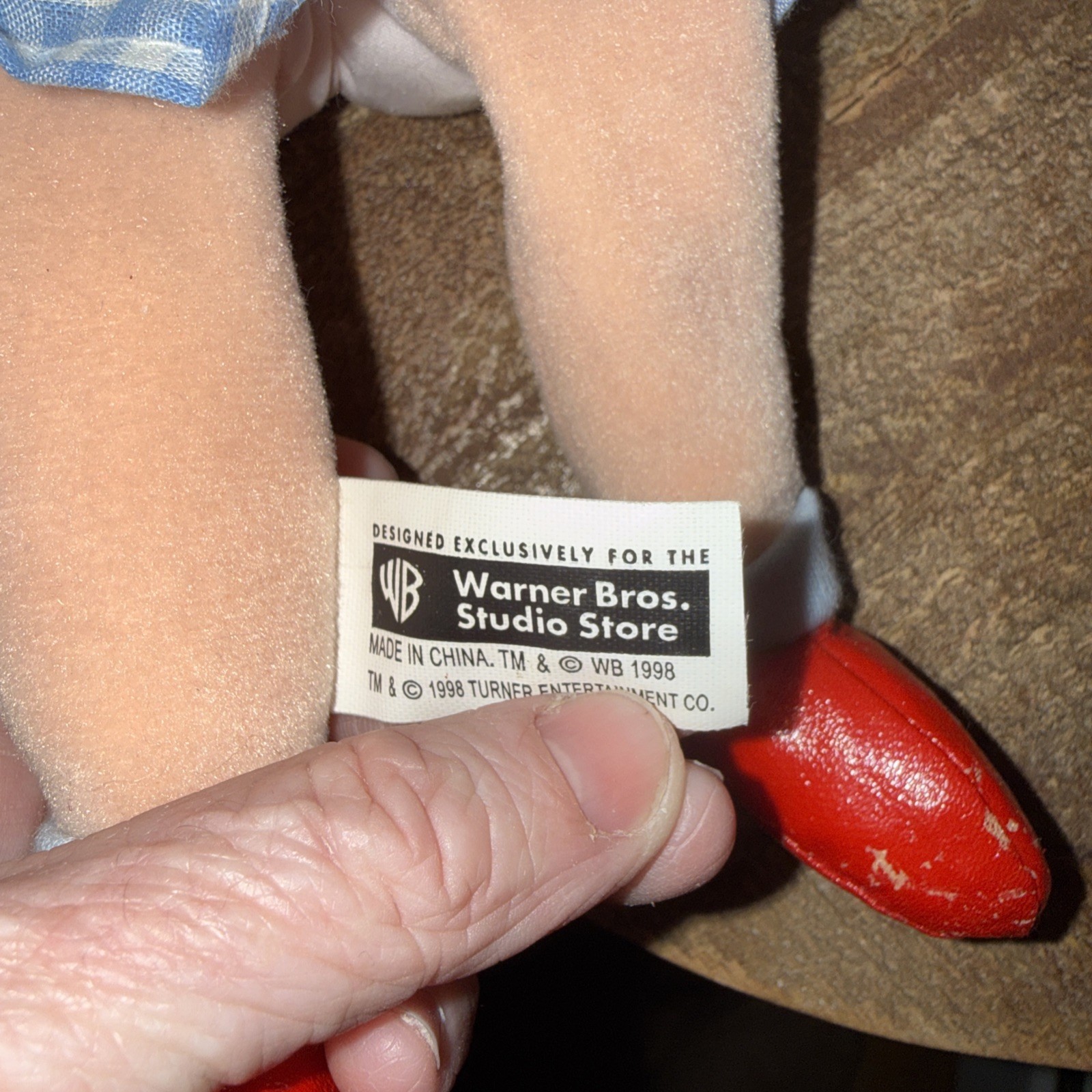 Vtg Wizard of Oz Plush Hanging Hot Air Balloon State Fair Warner Bros Wizard