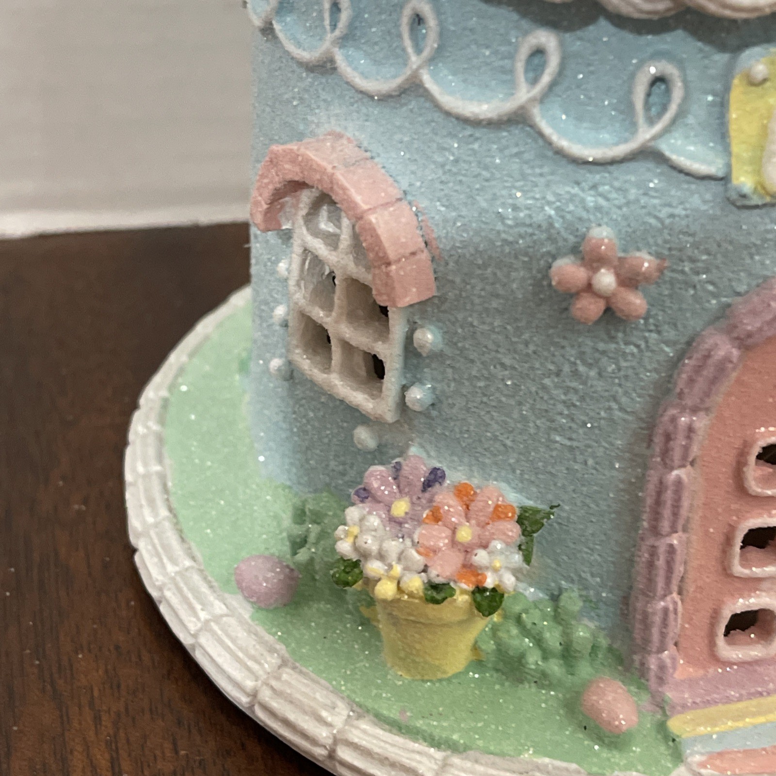 Easter Cake Cupcake Gingerbread House Bunny Carrot LIGHT UP Tabletop Decor 10.5"