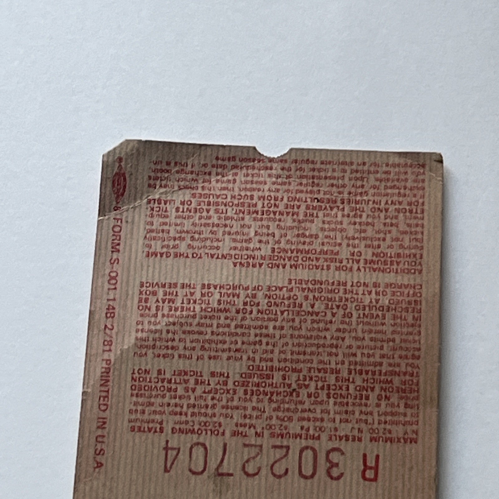 Ozzy Osbourne New Years 1981 Concert Ticket LA Sports Arena