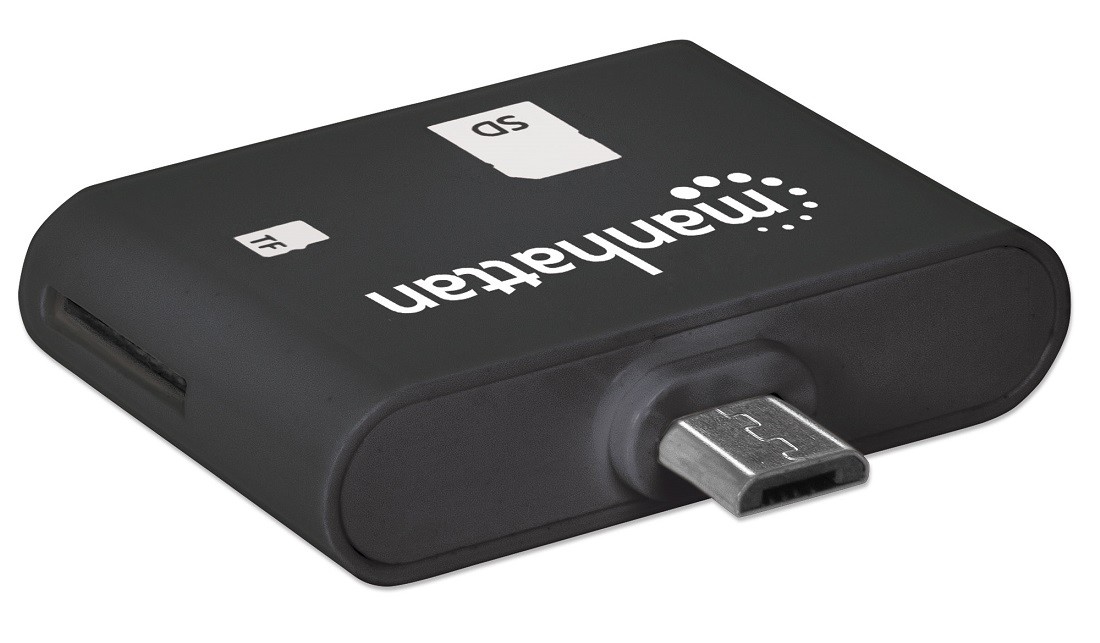 USB2.0 Micro-B 24-in-1 Card Reader/Writer Mobile OTG Adapter, Manhattan 406208