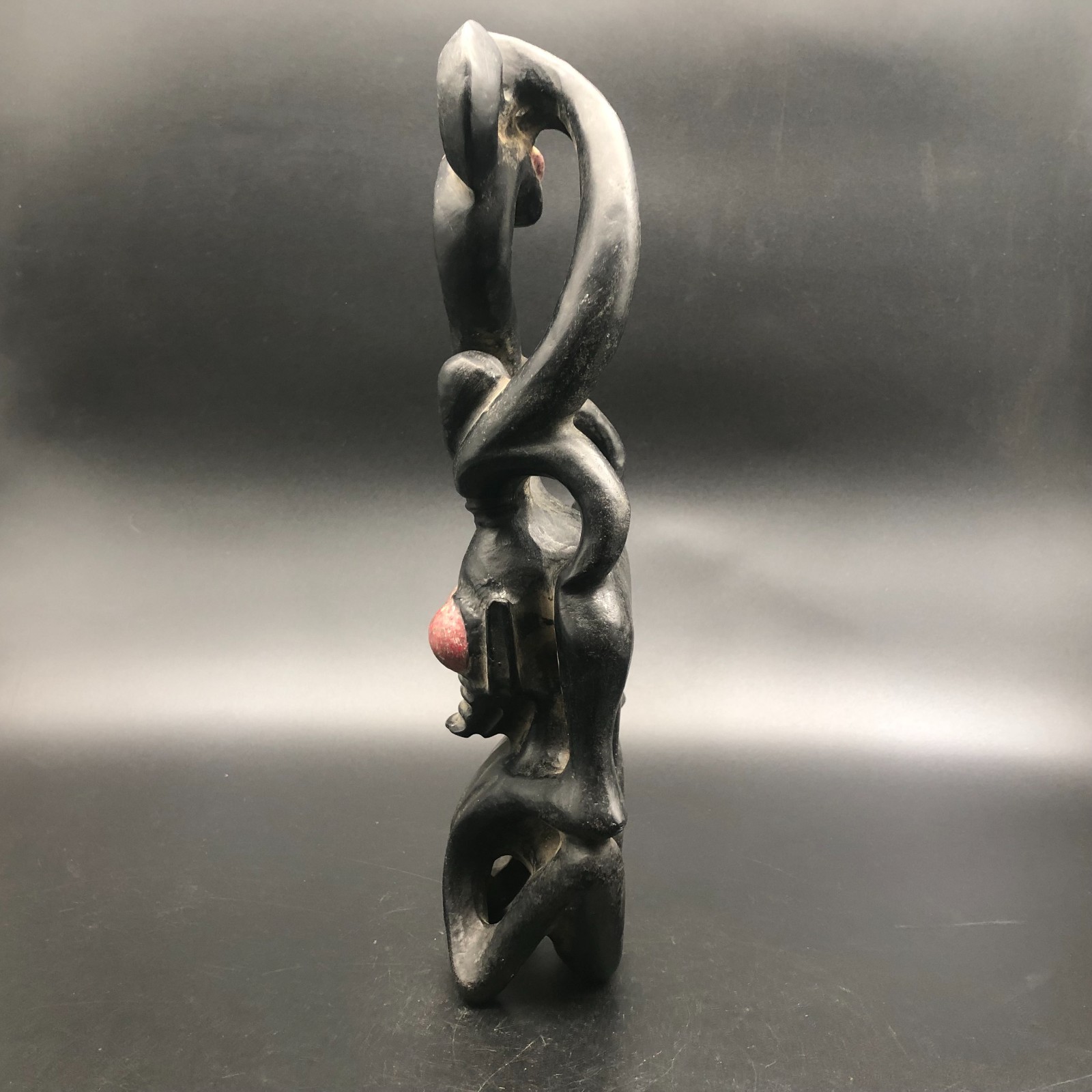 Old HongShan Culture Meteorite Jade Hand-Carved Sun God Helios&Pig Dragon Statue