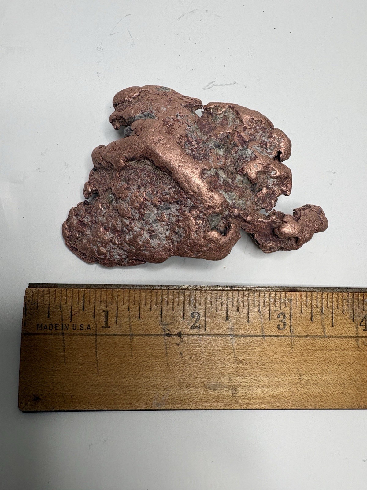 Pure Native Michigan Solid Copper Nugget Specimen Keweenaw Peninsula Mineral
