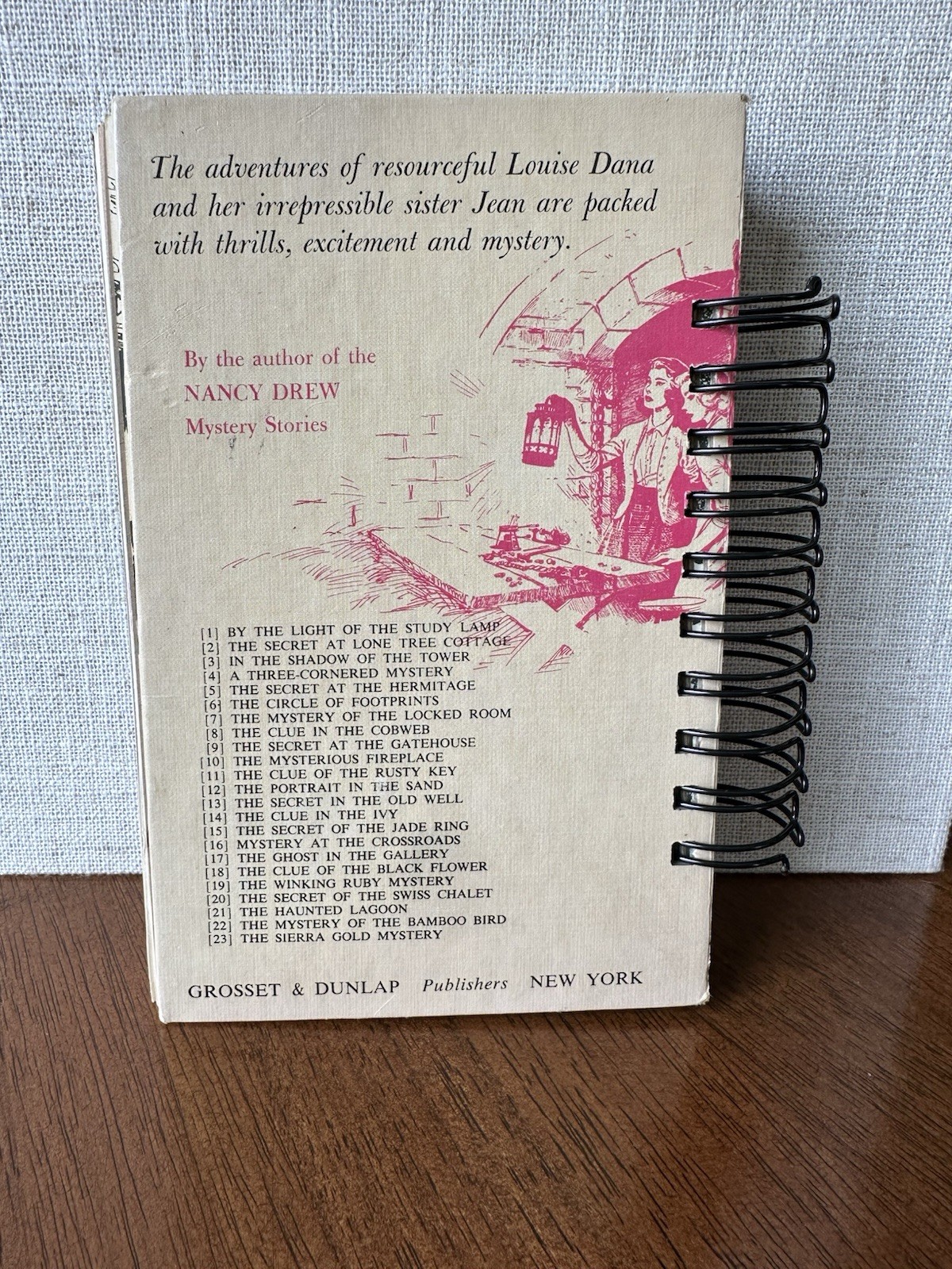 Nancy Drew Book Cover Handmade Junk Journal New, Blank, Spiral Bound