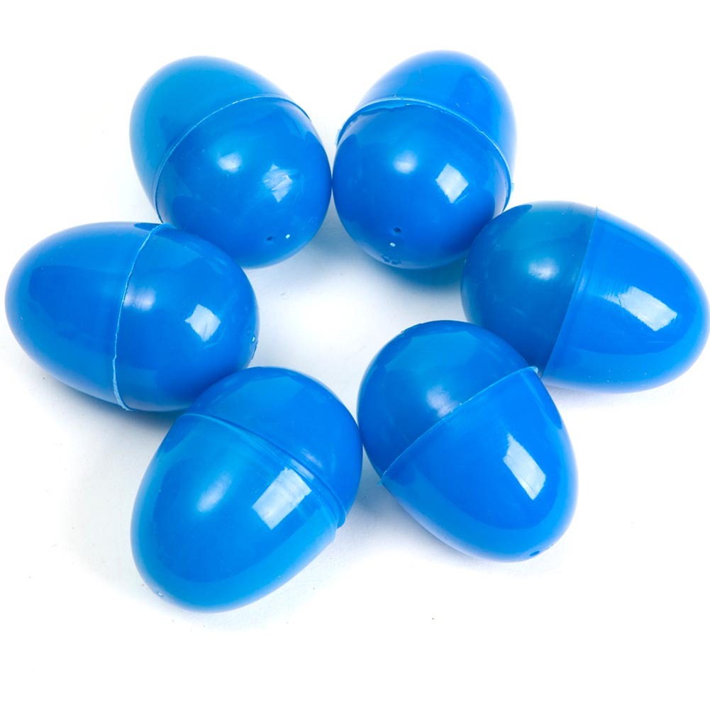 100 Empty Blue Plastic Easter Vending Eggs 2.25 Inch New