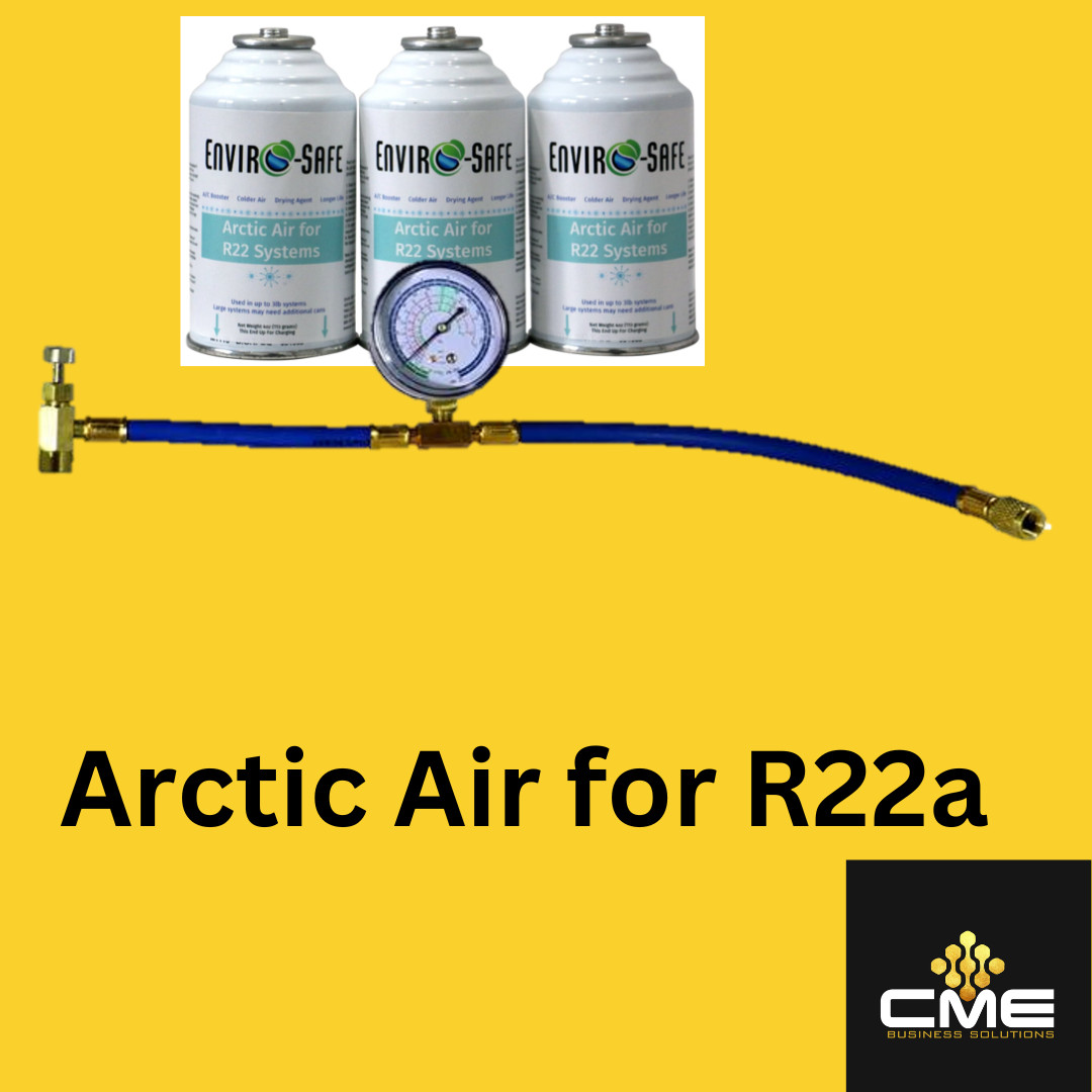 Envirosafe Arctic Air for R22, A/C Support, (3) cans & Gauge