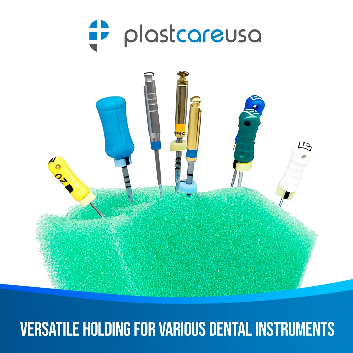 50 Endo Sponge Foam Green Dental Triangle Cushions Refills Inserts Files