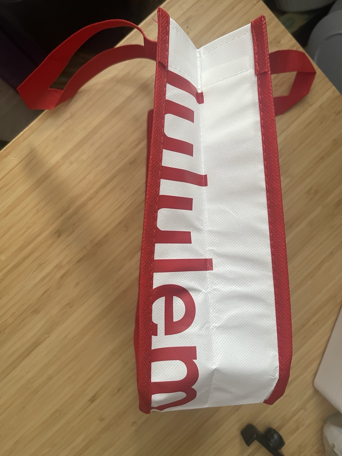 Lululemon Shopping Tote Reusable Bag Red Small 12"x9"