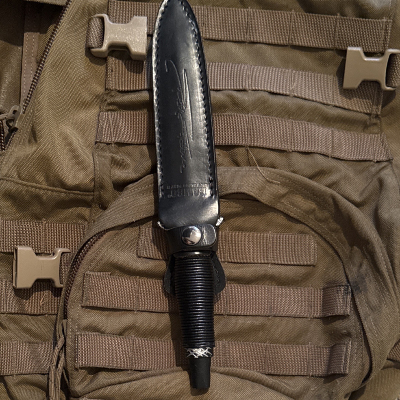 Gerber Double-Edge Dagger - Modified for lightness and grip. Highly Sharpened.