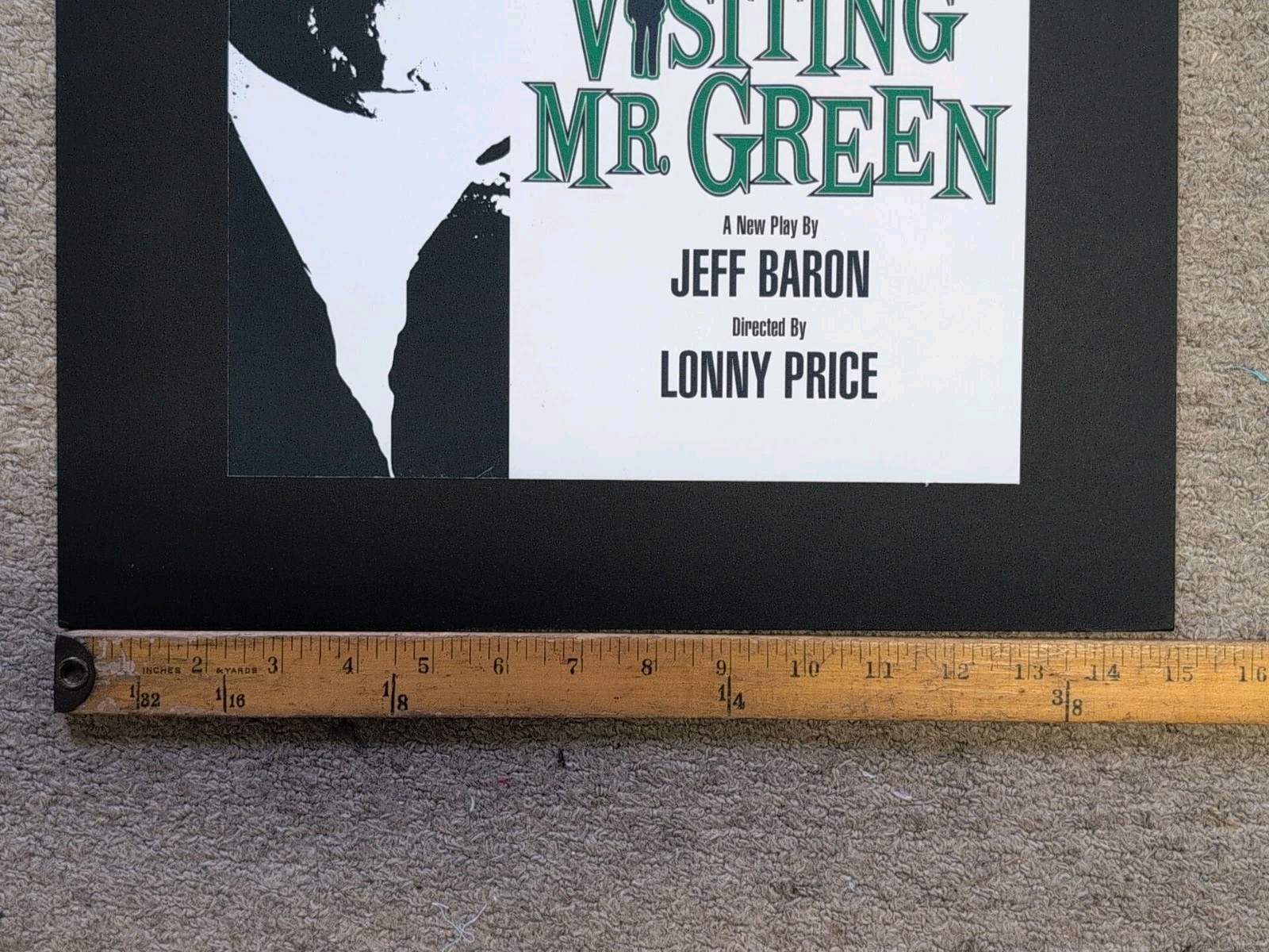 Eli Wallach Signed Visiting Mr Green Broadway Theater Matted Play Poster 15 X 20