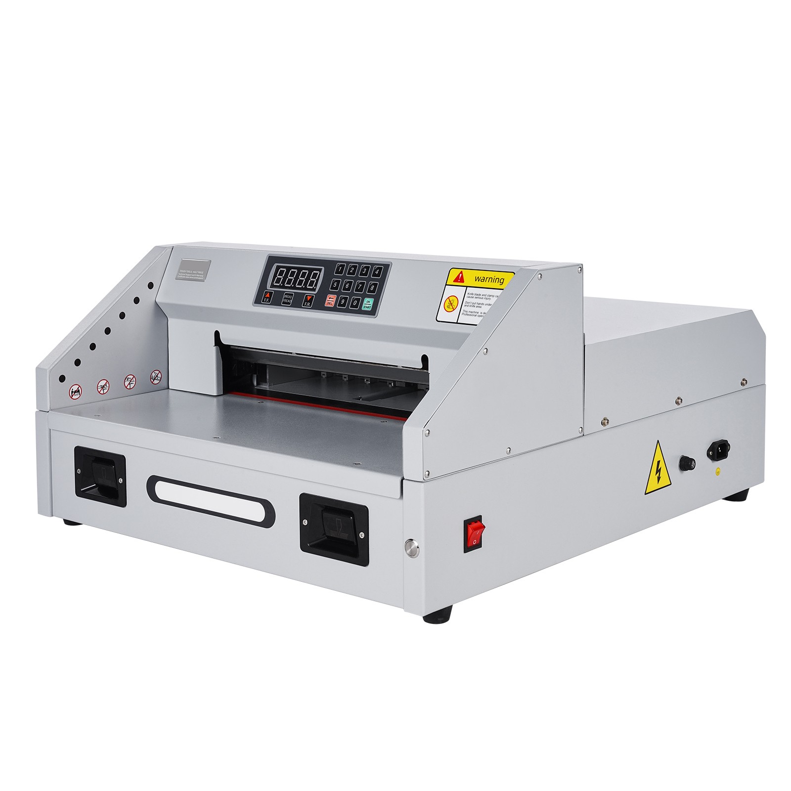 Electric Paper Cutter 300W Guillotine Trimmer Cutter Machine with Casters