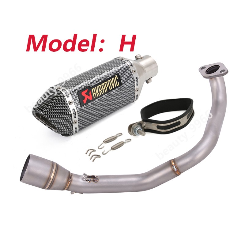 For Honda NAVI 110 2017-2025 Exhaust System Mid Link Pipe Muffler Tip Black