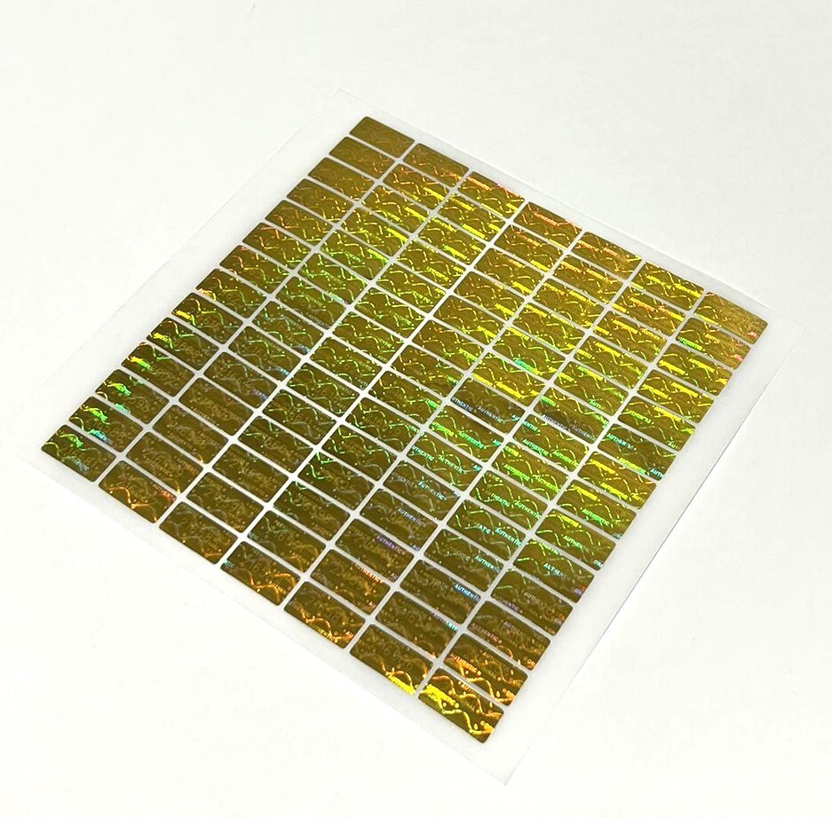 100 HOLOGRAM TAMPER PROOF STICKERS, WARRANTY VOID,SECURITY LABELS STICKERS GOLD