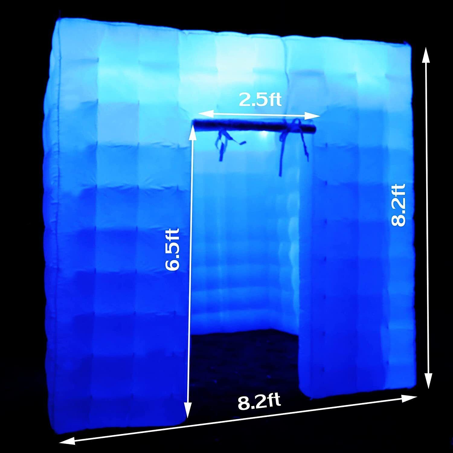 Inflatable Photo Booth Enclosure 1 Doors W/Led Light Blower for Advertising Bars