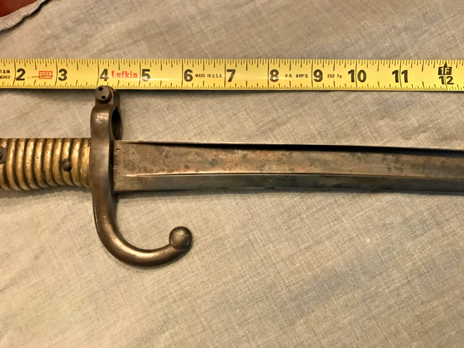 French Model 1866 Chassepot Yataghan Sword Bayonet Dated 1870