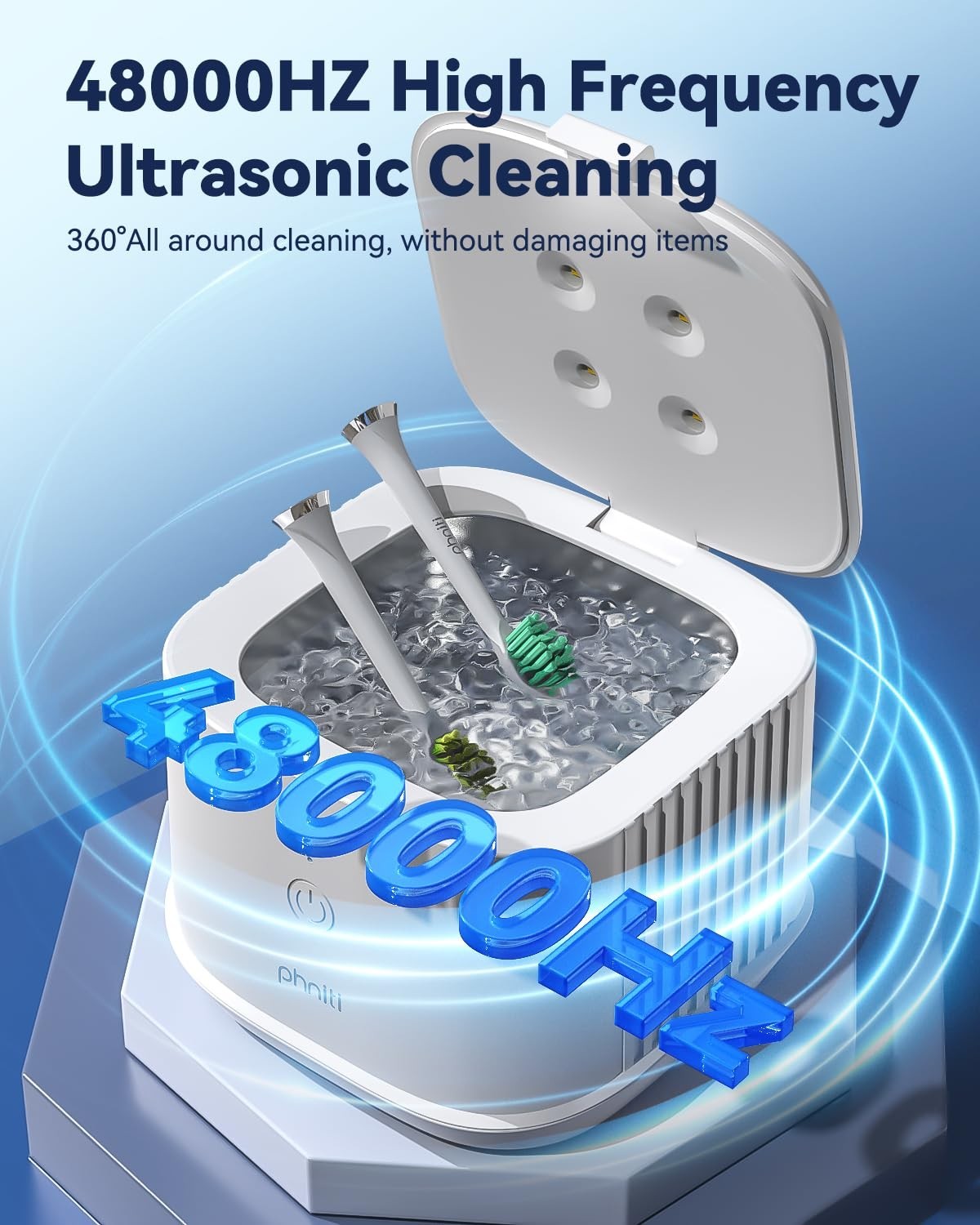 Ultrasonic Jewelry Cleaner Denture Glass Watch Ring Bath Tank Cleaning Machine