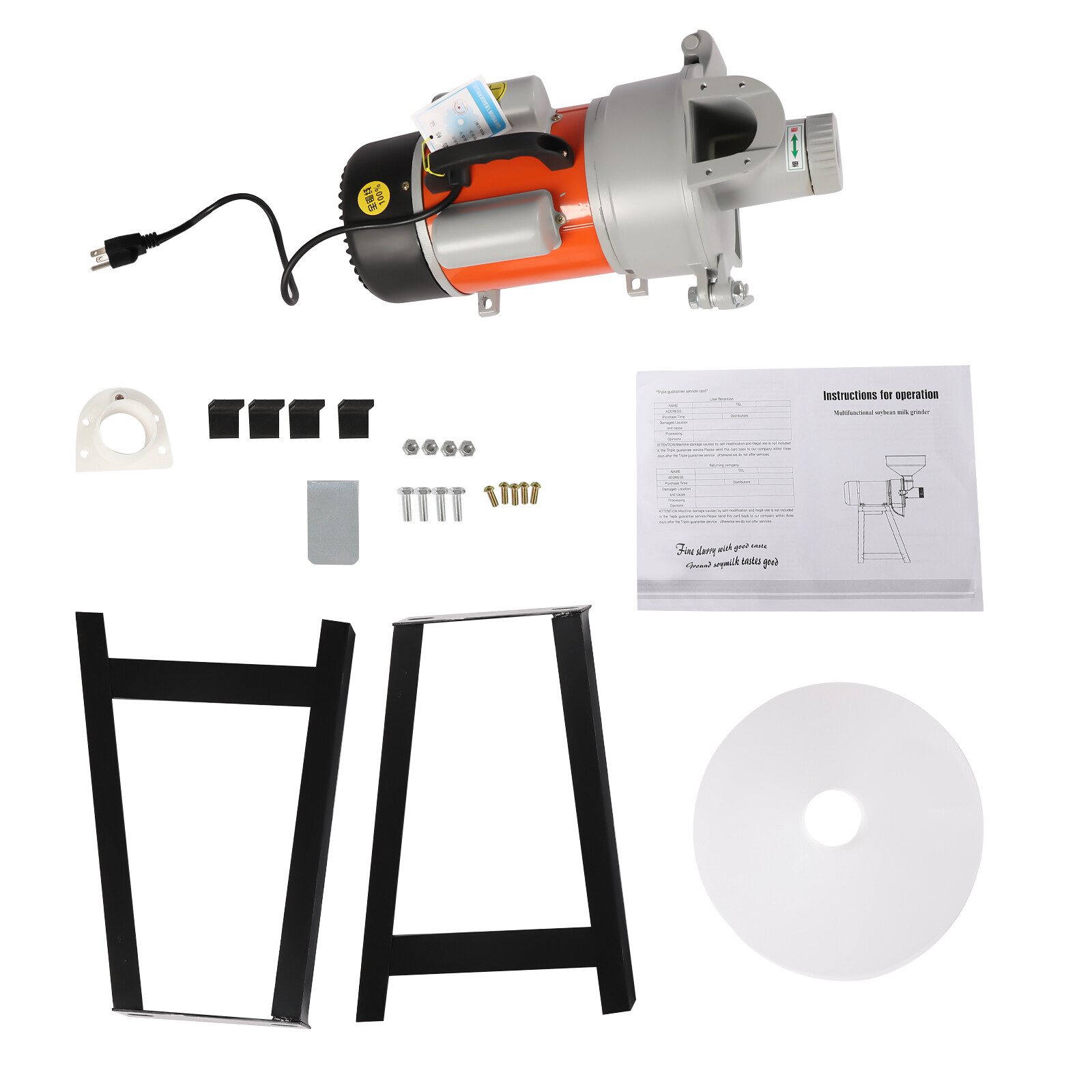 Electric Grinder Mill Grain Corn 2200W Wheat Feed/Flour Wet Cereal Machine 110v