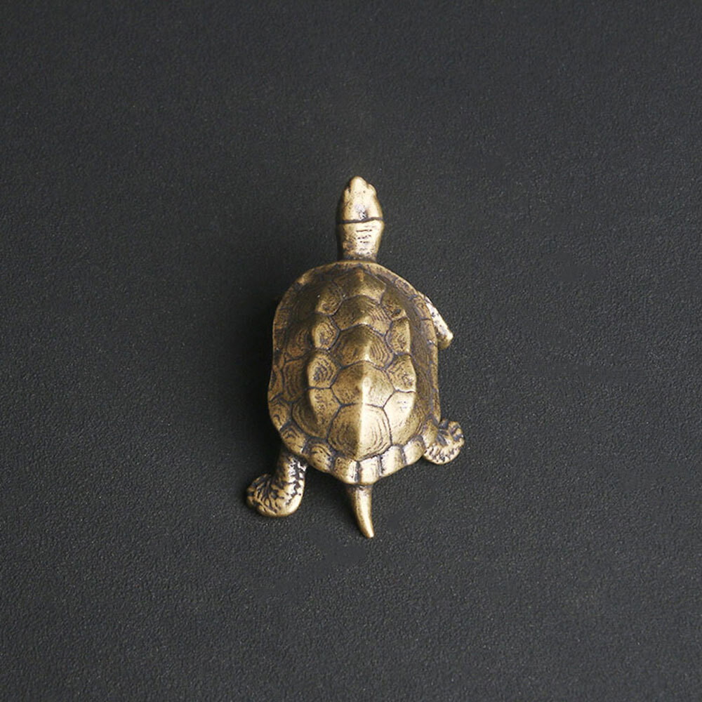 Brass Vintage Turtle Figurine Statue Home Ornaments Animal Figurines Gift Toys
