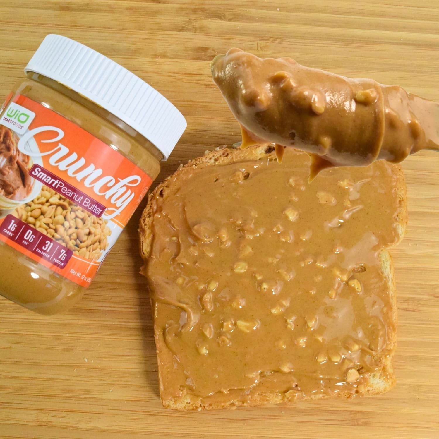 WiO SmartFoods Sugar-Free Crunchy Peanut Butter 2 Pack