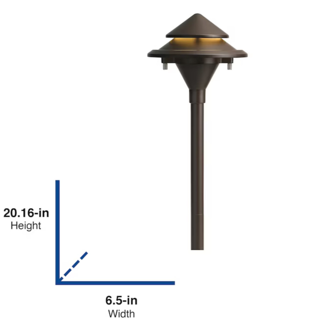 Kichler 3-Watt Low Voltage Hardwired LED Landscape Path Light Olde Bronze 3000K