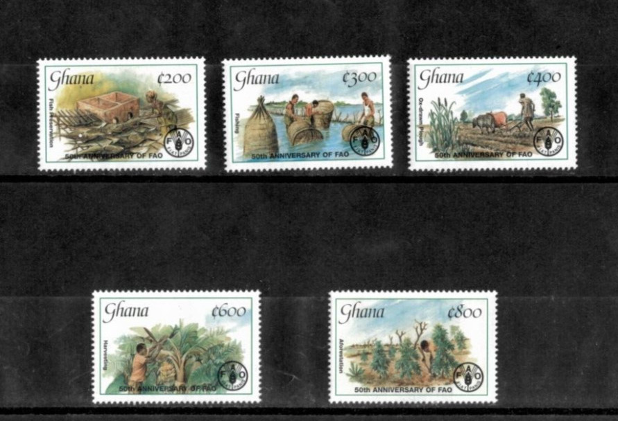 Ghana 1995 - FAO - Set of 5 Stamps - Scott #1810-14 - MNH