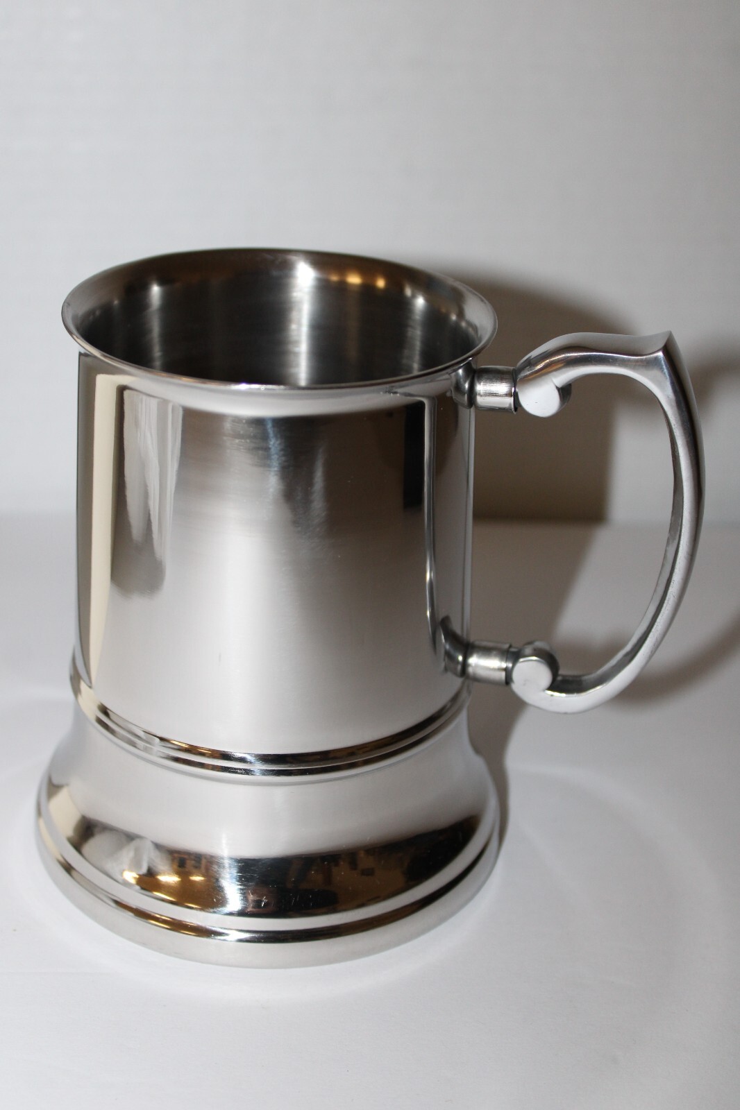 STAINLESS STEEL SILVERTONE TANKARD MUG VINTAGE THINGS REMEMBERED BEER STEIN