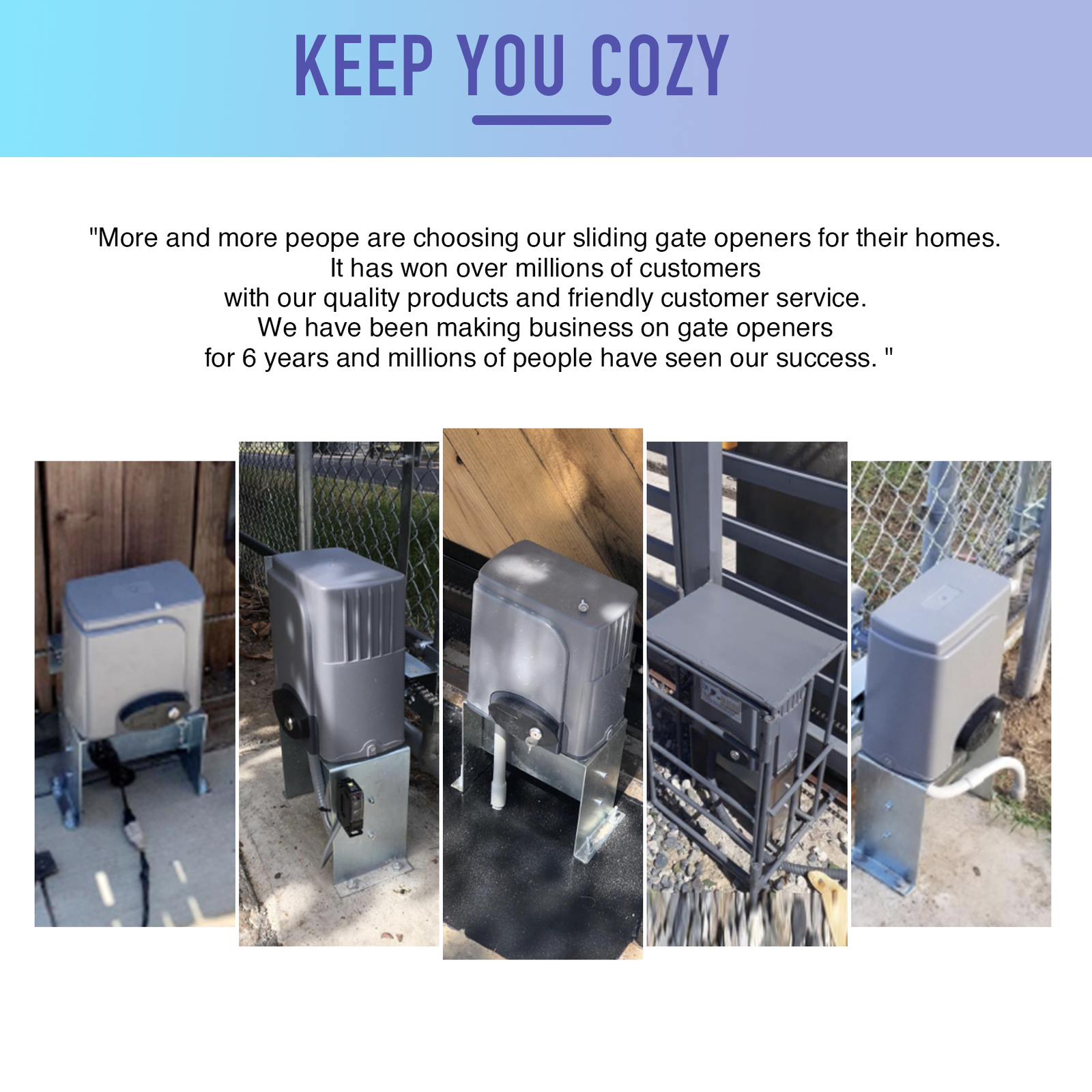 CO-Z 1800lbs/800KG Electric Sliding Gate Opener Automatic Kit w Remote Controls