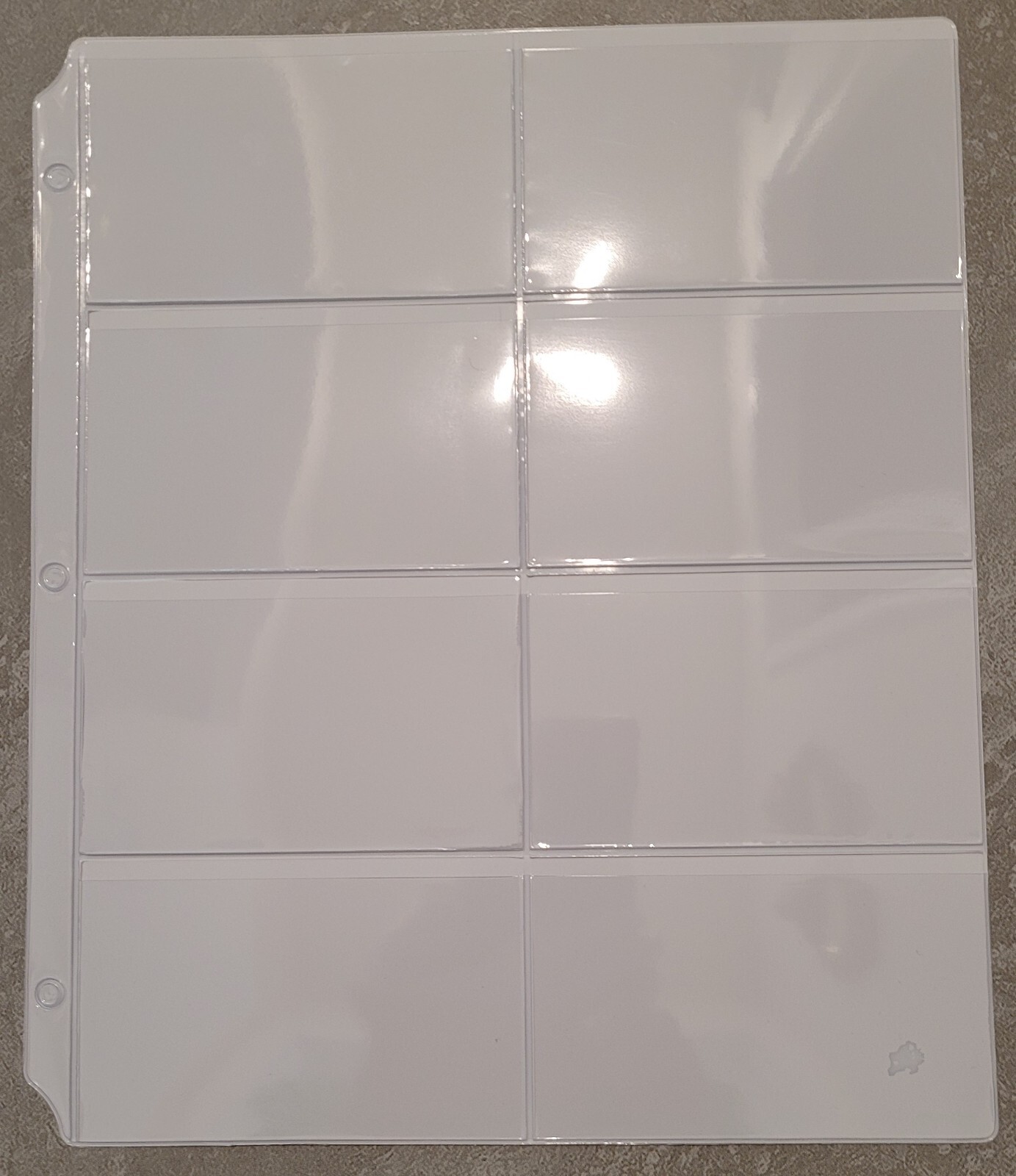 Uni-Safe Form 116W Vinyl Pages for 102 Cards Holds 16 Overall Size 9.5" x 11"