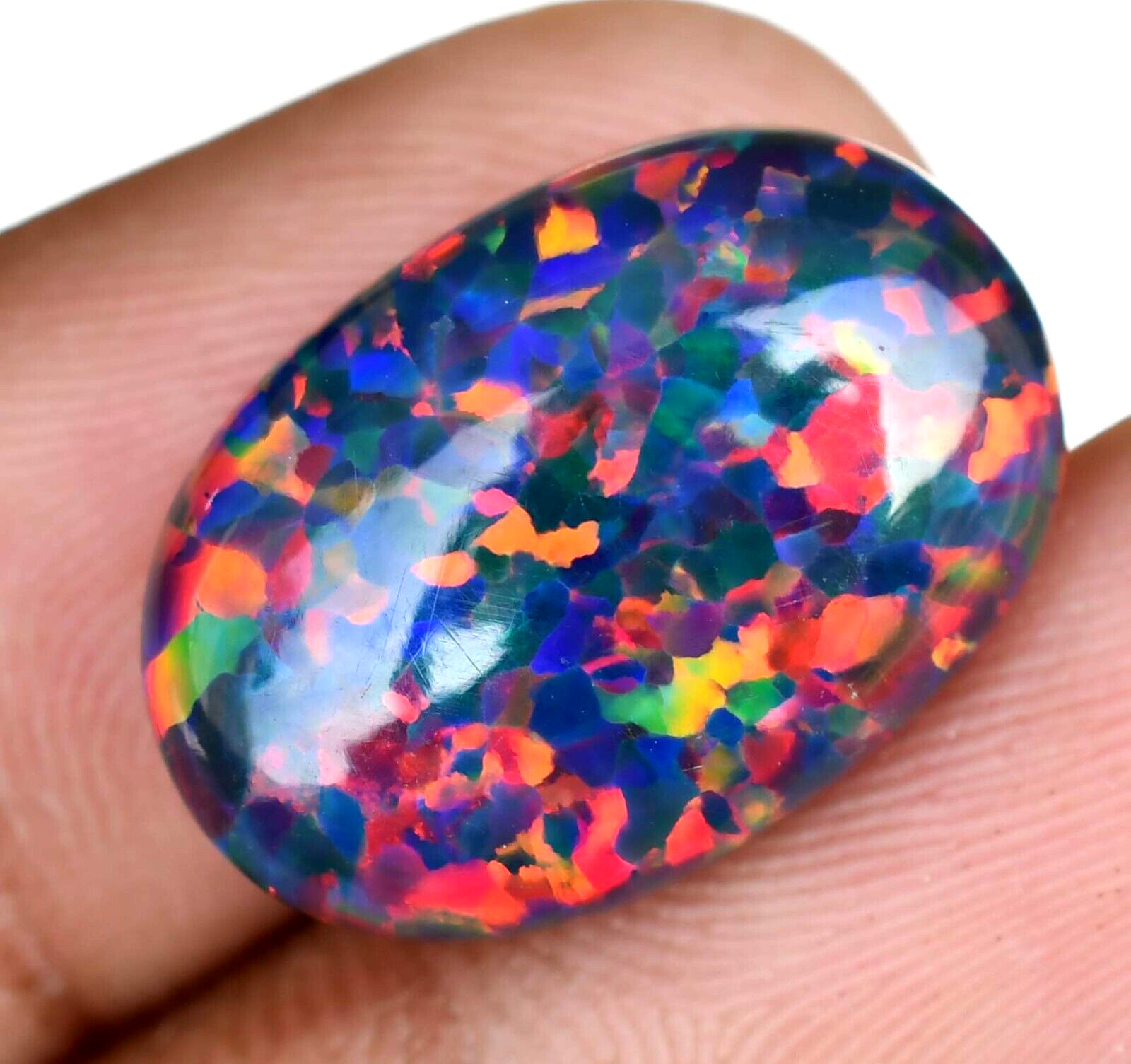 10.60 CT Natural Ethiopian Black Fire Opal Certified Very Rare Precious Gemstone