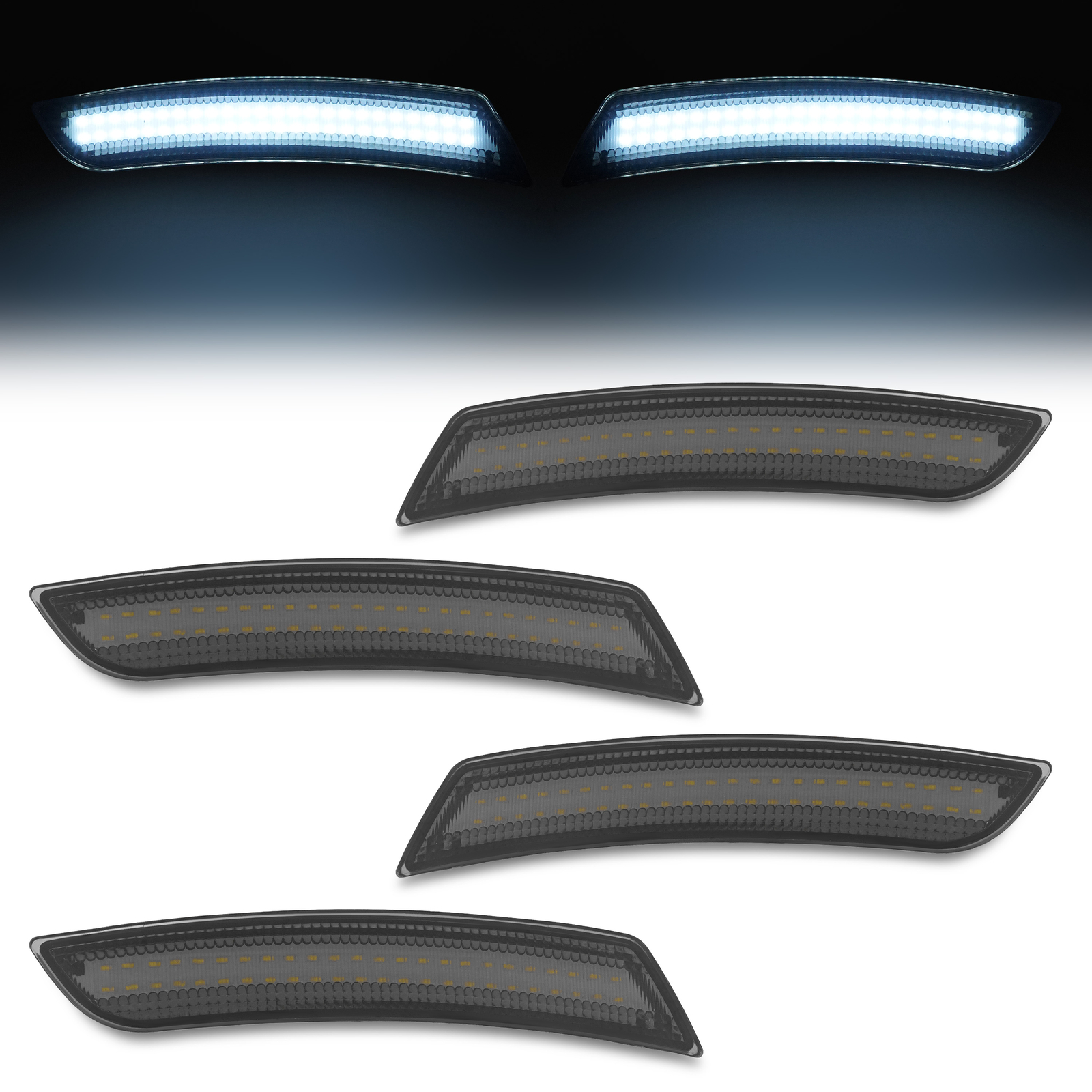 4X LED Side Marker Lights Front Rear Set For Chevy Camaro LS LT SS ZL1 2016-2024
